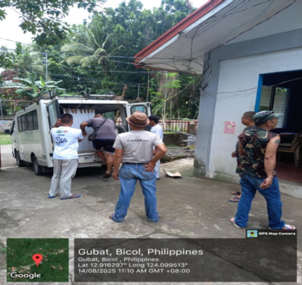 Bicol One field crew unloading equipment for a deployment in Gubat, Sorsogon